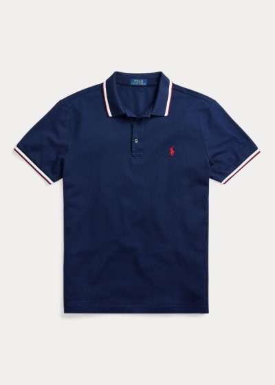 Polos Polo Ralph Lauren Hombre Azul Marino - Custom Slim Stretch Mesh - YVMJI4092